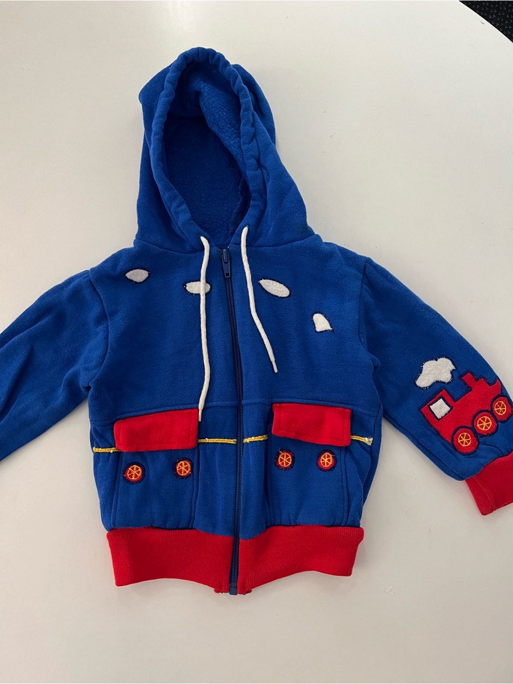 Vintage Sears Train Zip-Up Hoodie 3T